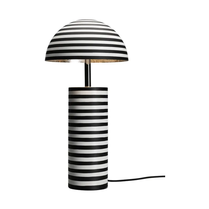 Lampe de table Stripe - Blanc-noir, 50 cm - By Rydéns