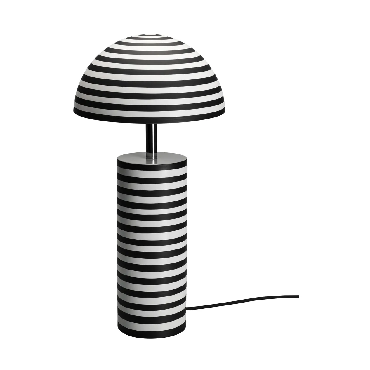 Lampe de table Stripe, Blanc-noir, 50 cm By Rydéns