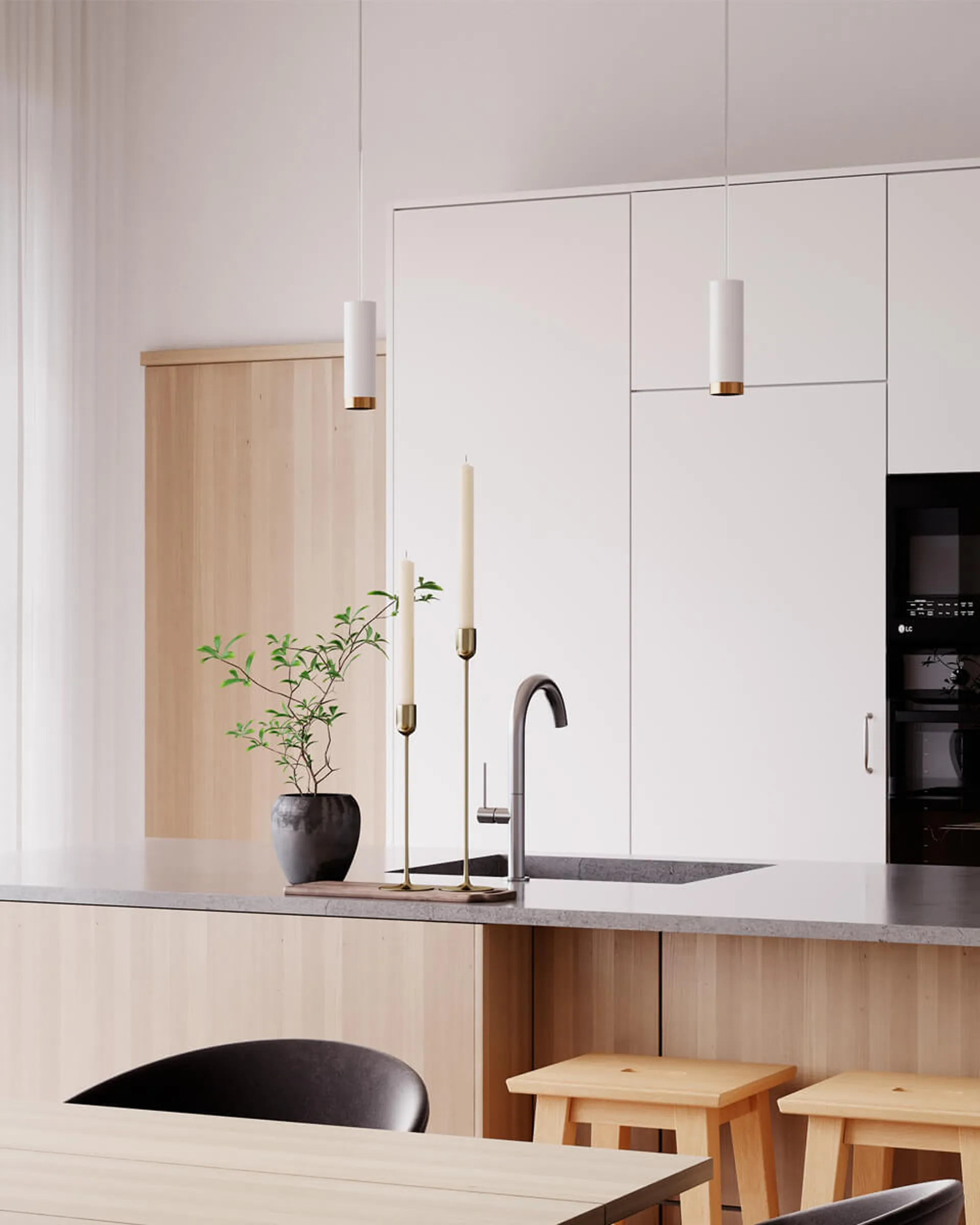 Pendule Puls 21 cm, Blanc mat By Rydéns