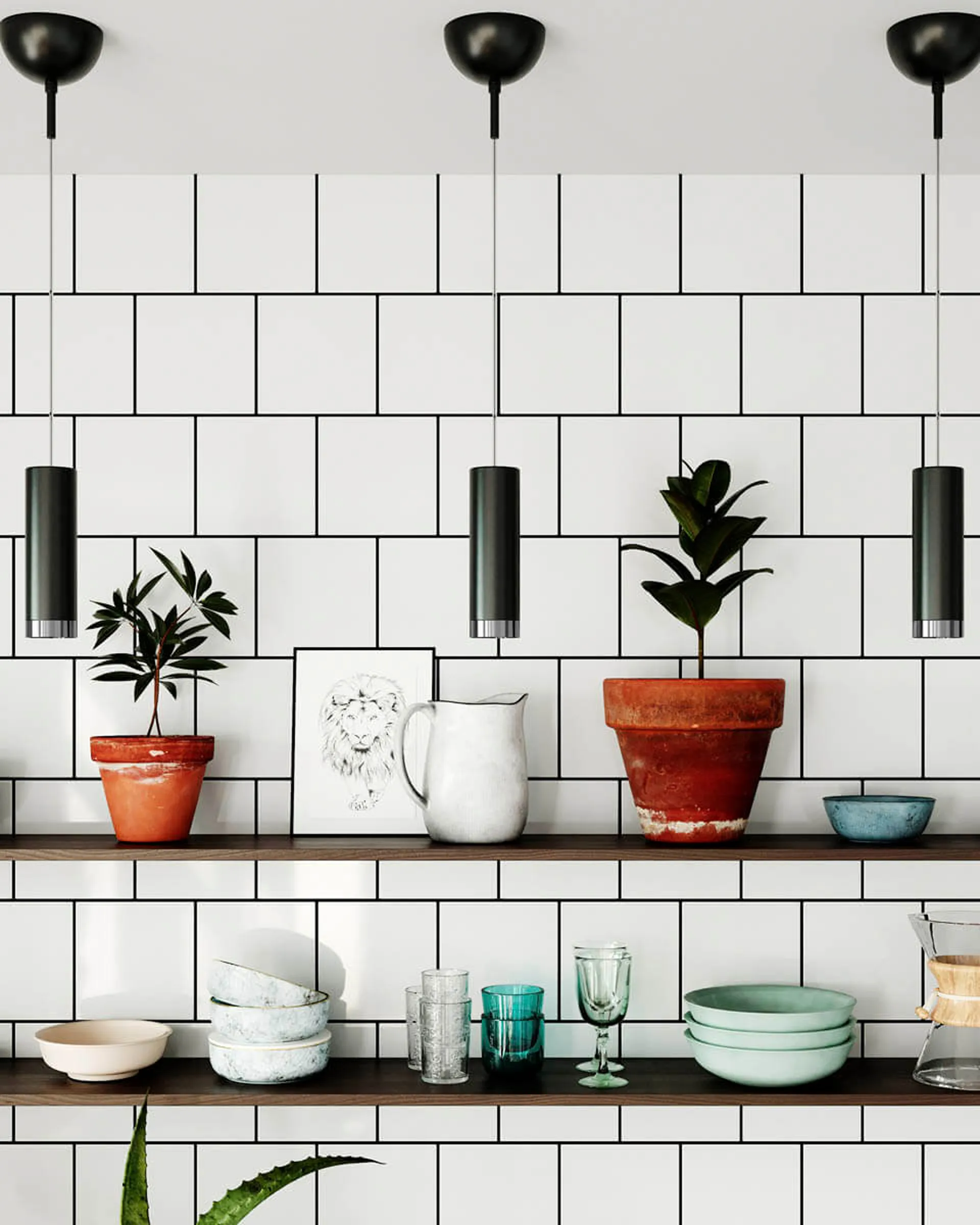 Pendule Puls 21 cm, Noir mat By Rydéns