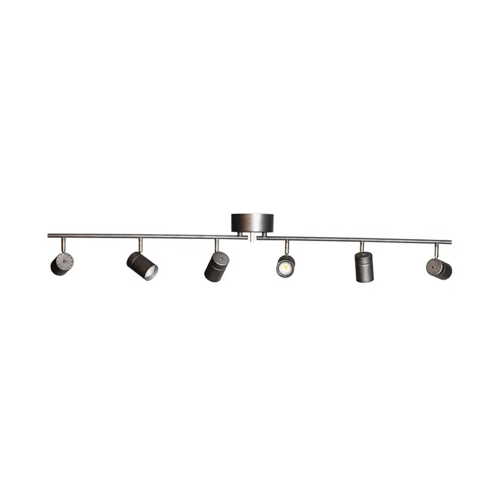 Spot plafonnier Correct 6 124 cm - Gris acier - By Rydéns