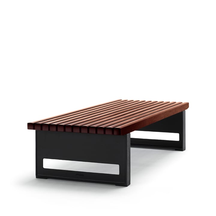 Banc Block - Acajou, large, support noir - Byarums bruk