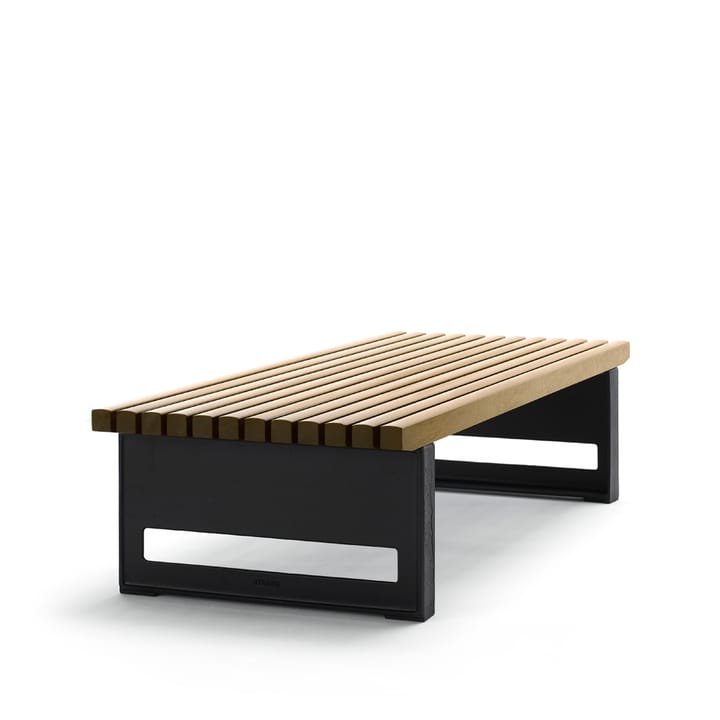 Banc Block - Huile de chêne, large, support noir - Byarums bruk