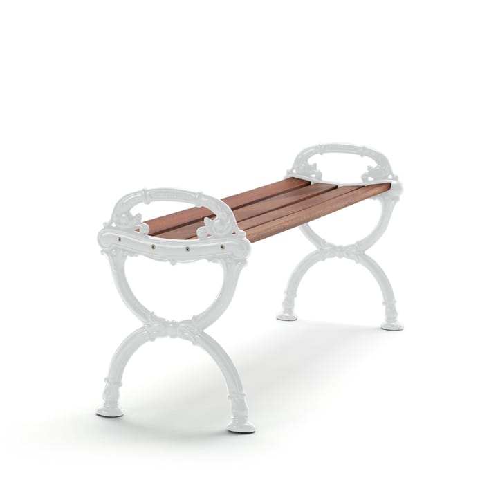 Banc Byarum - Acajou, support blanc - Byarums bruk