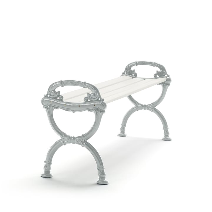 Banc Byarum - Pin blanc laqué, support en aluminium brut - Byarums bruk