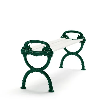 Banc Byarum - Pin blanc laqué, support vert - Byarums bruk