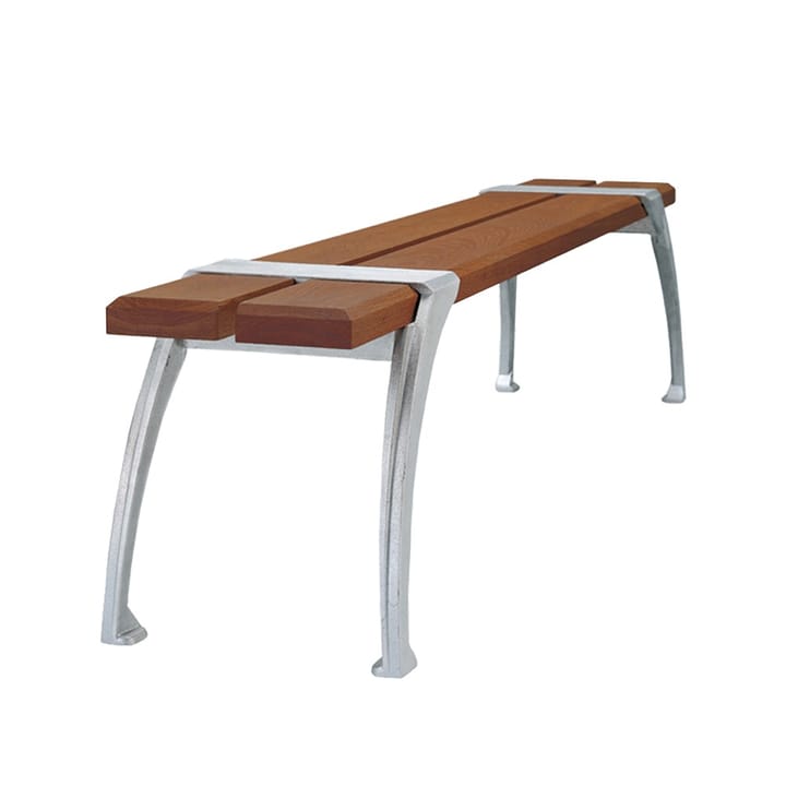 Banc Haga - Huile de acajou, support en aluminium brut - Byarums bruk