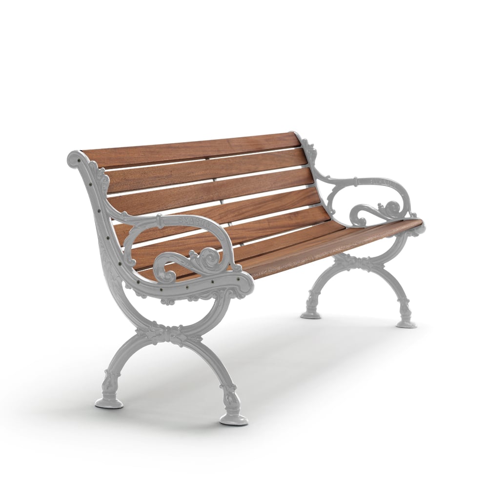 Byarums bruk Canapé Byarum Acajou, support en aluminium brut, 155 cm