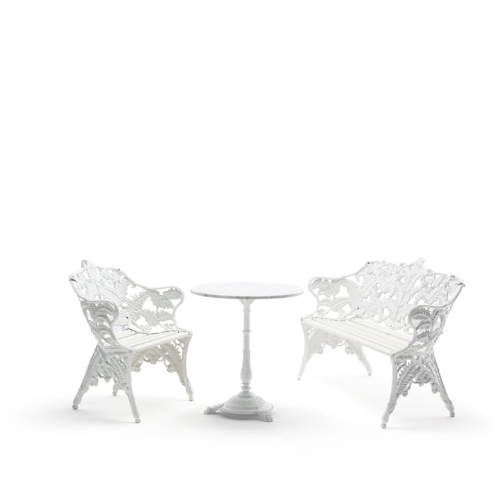 Canapé Classic, Pin blanc laqué, support blanc Byarums bruk