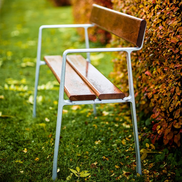 Canapé Piccolo, Acajou, support en aluminium brut Byarums bruk