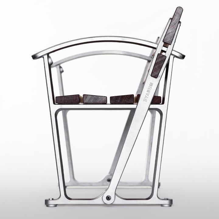 Canapé Waterloo, Acajou, support en aluminium brut Byarums bruk
