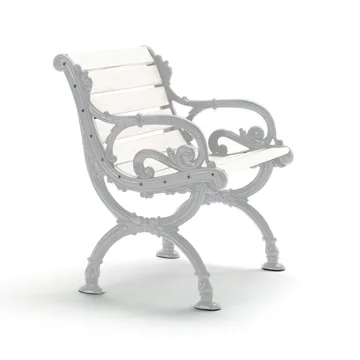 Fauteuil Byarum - Pin blanc laqué, support en aluminium brut - Byarums bruk