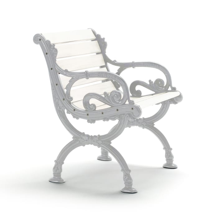 Fauteuil Byarum - Pin blanc laqué, support en aluminium brut - Byarums bruk