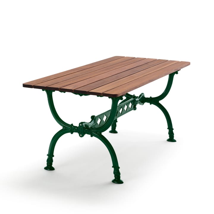 Table Byarum 142x72 cm - Acajou, support vert - Byarums bruk