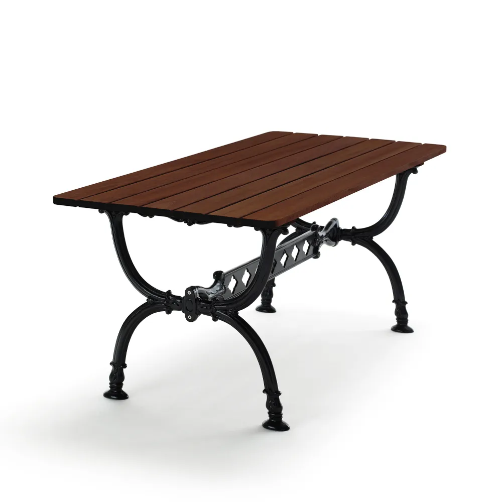 Table Byarum 142x72 cm, Lasure pin brun, support noir Byarums bruk