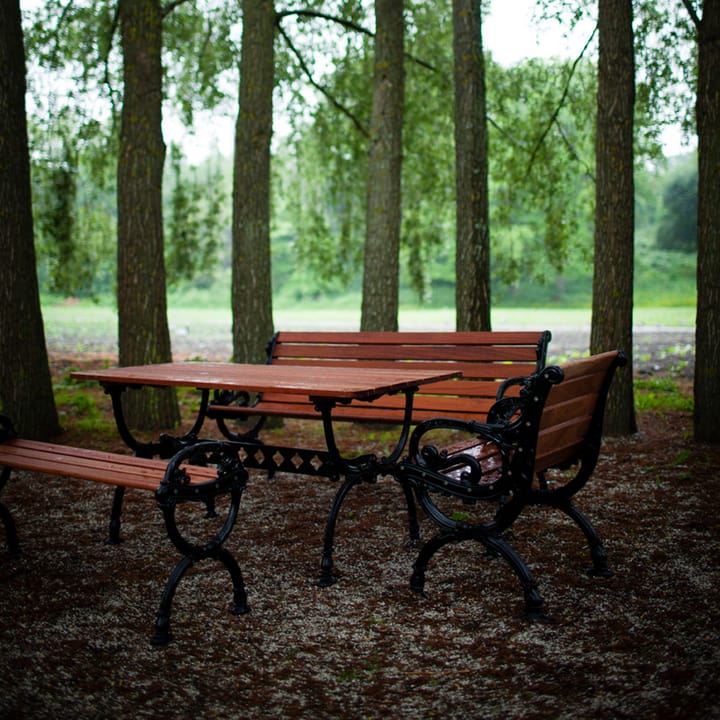 Table Byarum 142x72 cm, Pin brun lasure, support blanc Byarums bruk