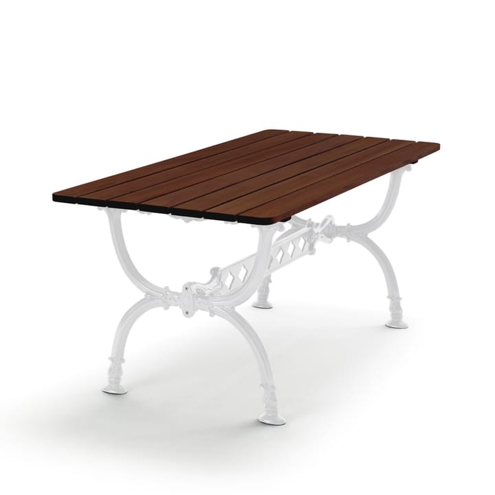 Table Byarum 142x72 cm - Pin brun lasure, support blanc - Byarums bruk