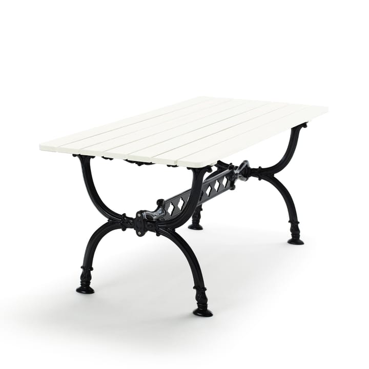 Table Byarum 142x72 cm - Pin laqué blanc, support noir - Byarums bruk