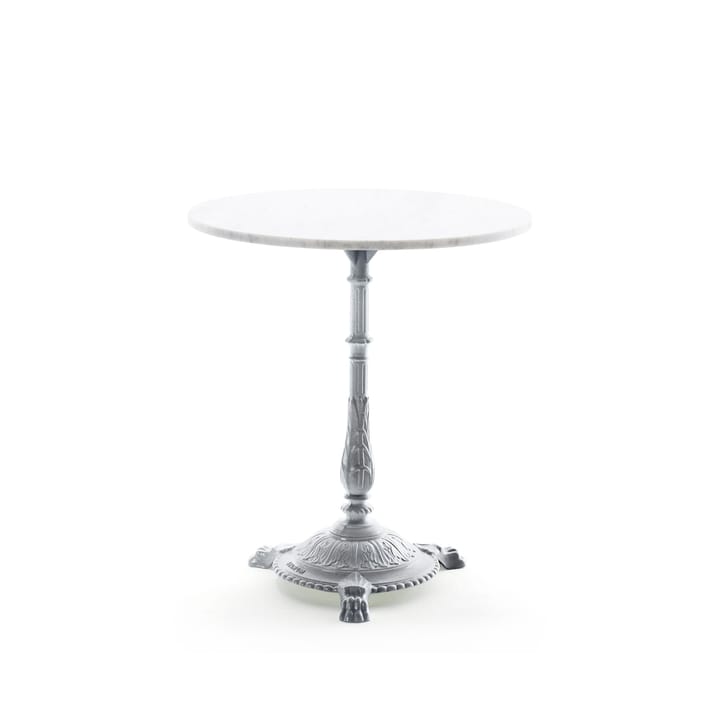 Table de café Classic - Marbre blanc, support en aluminium brut - Byarums bruk