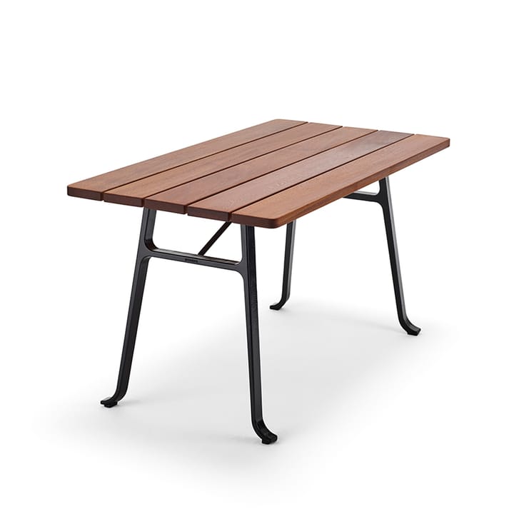 Table Seriff - Huile de acajou, support noir - Byarums bruk