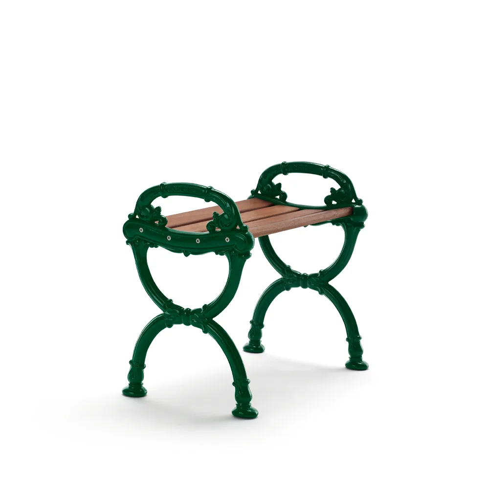 Tabouret Byarum, Acajou, support vert Byarums bruk