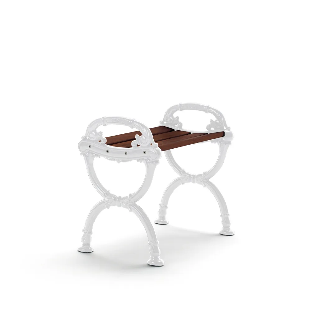 Tabouret Byarum, Pin brun lasure, support blanc Byarums bruk