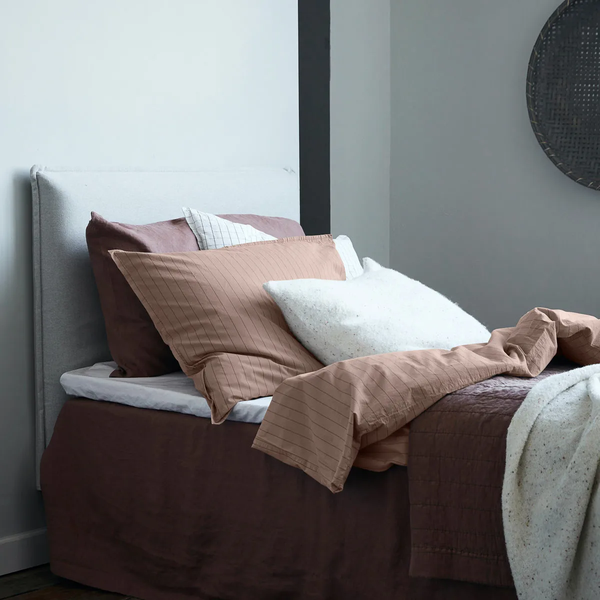 Housse de couette et taie d'oreiller Dagny, Straw-bark byNORD