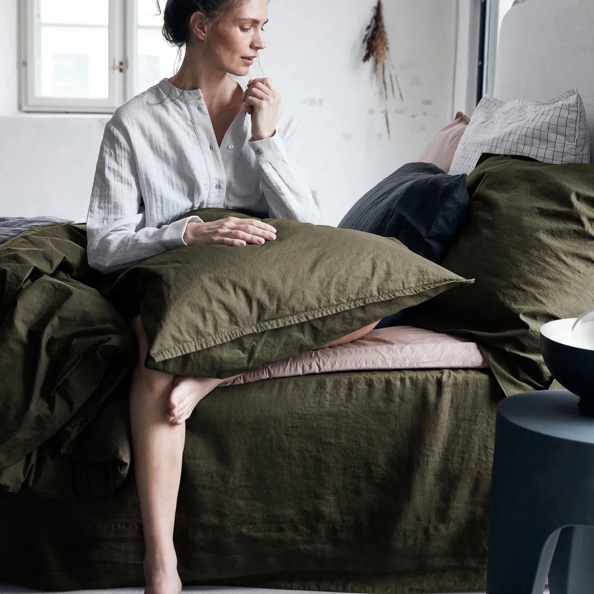 Housse de couette et taie d'oreiller Ingrid 220x220 cm, Bark byNORD