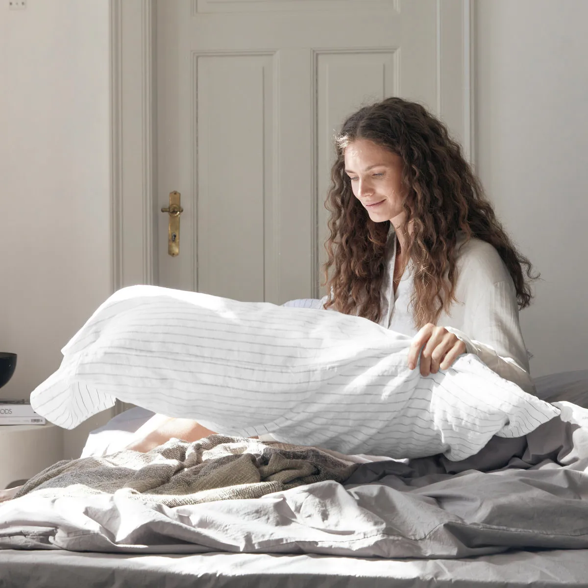 Oreiller Gunhild 50x90 cm, Snow-coal byNORD