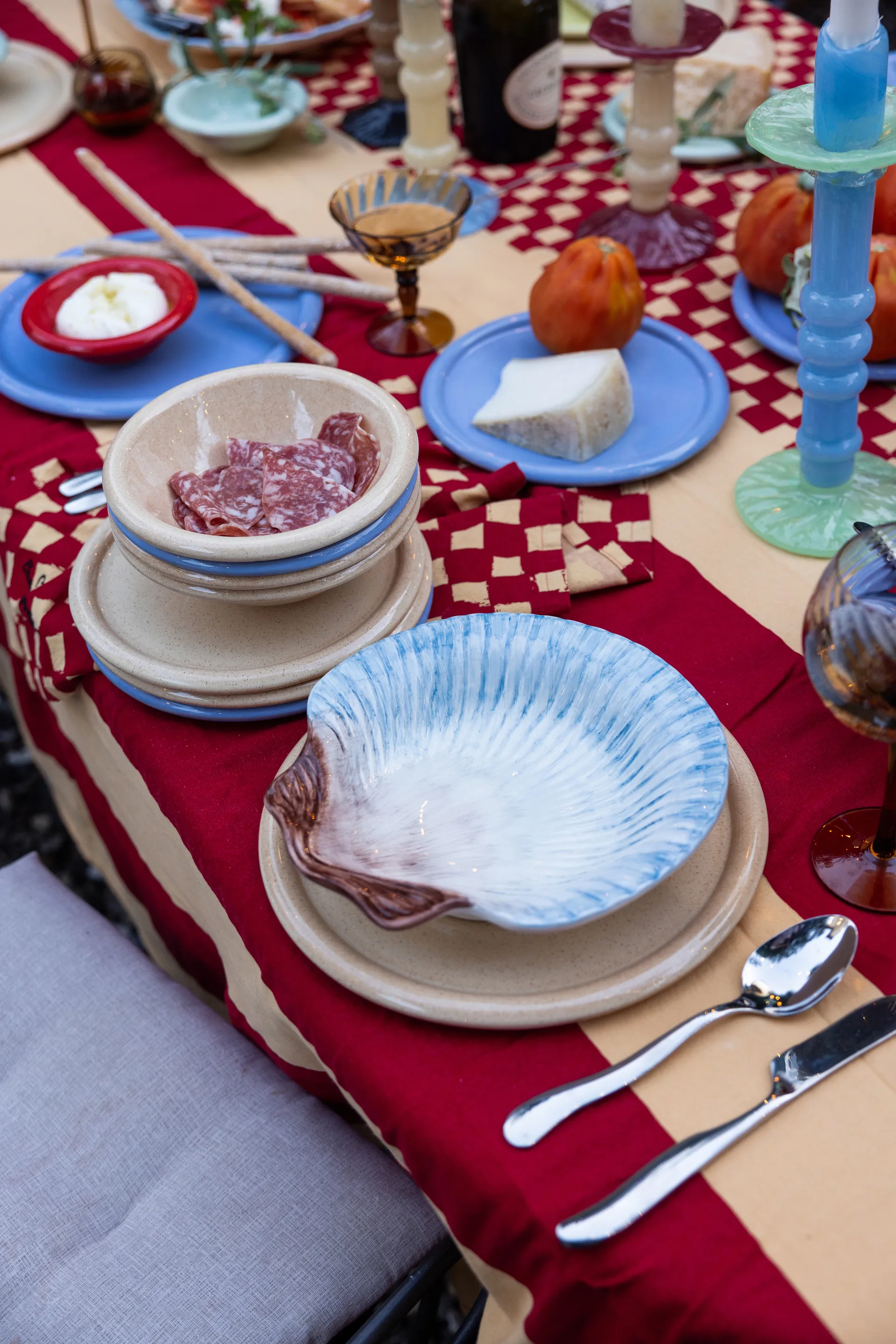 Assiette Armona 23,5x23,5 cm, Bleu clair Byon