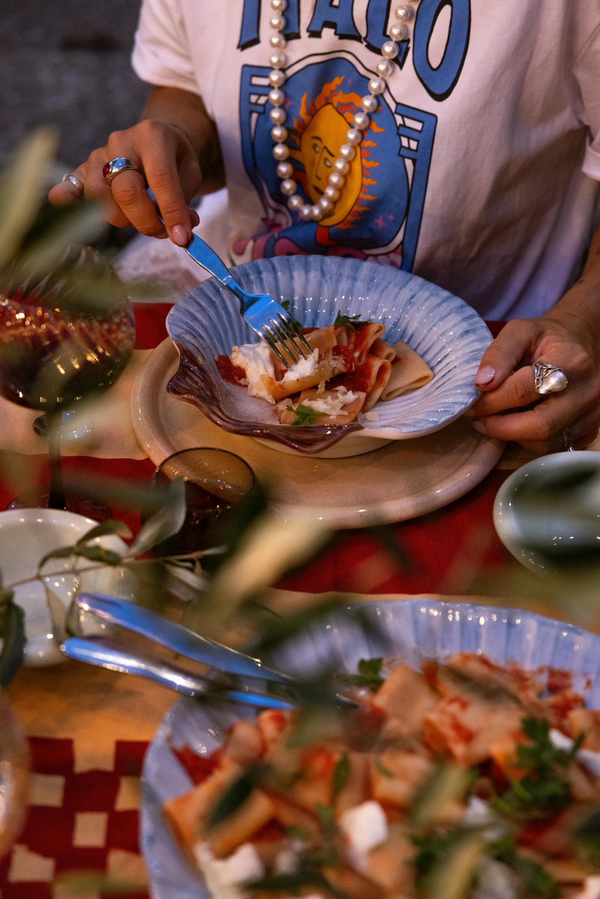 Assiette Armona 23,5x23,5 cm, Bleu clair Byon