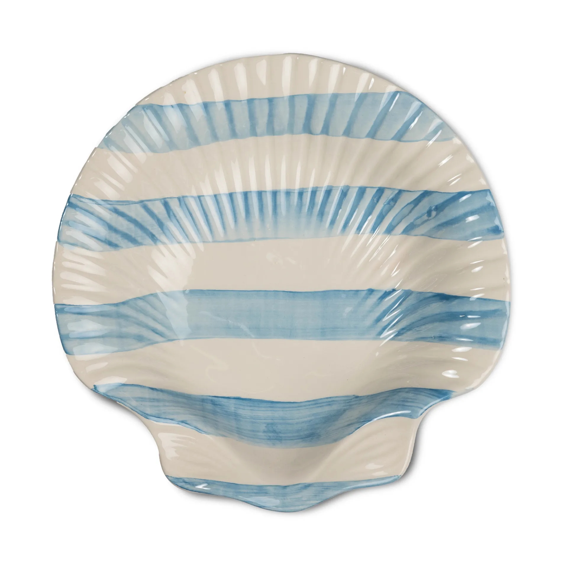 Assiette Armona stripe 23,5x23,5 cm, Bleu clair-blanc Byon