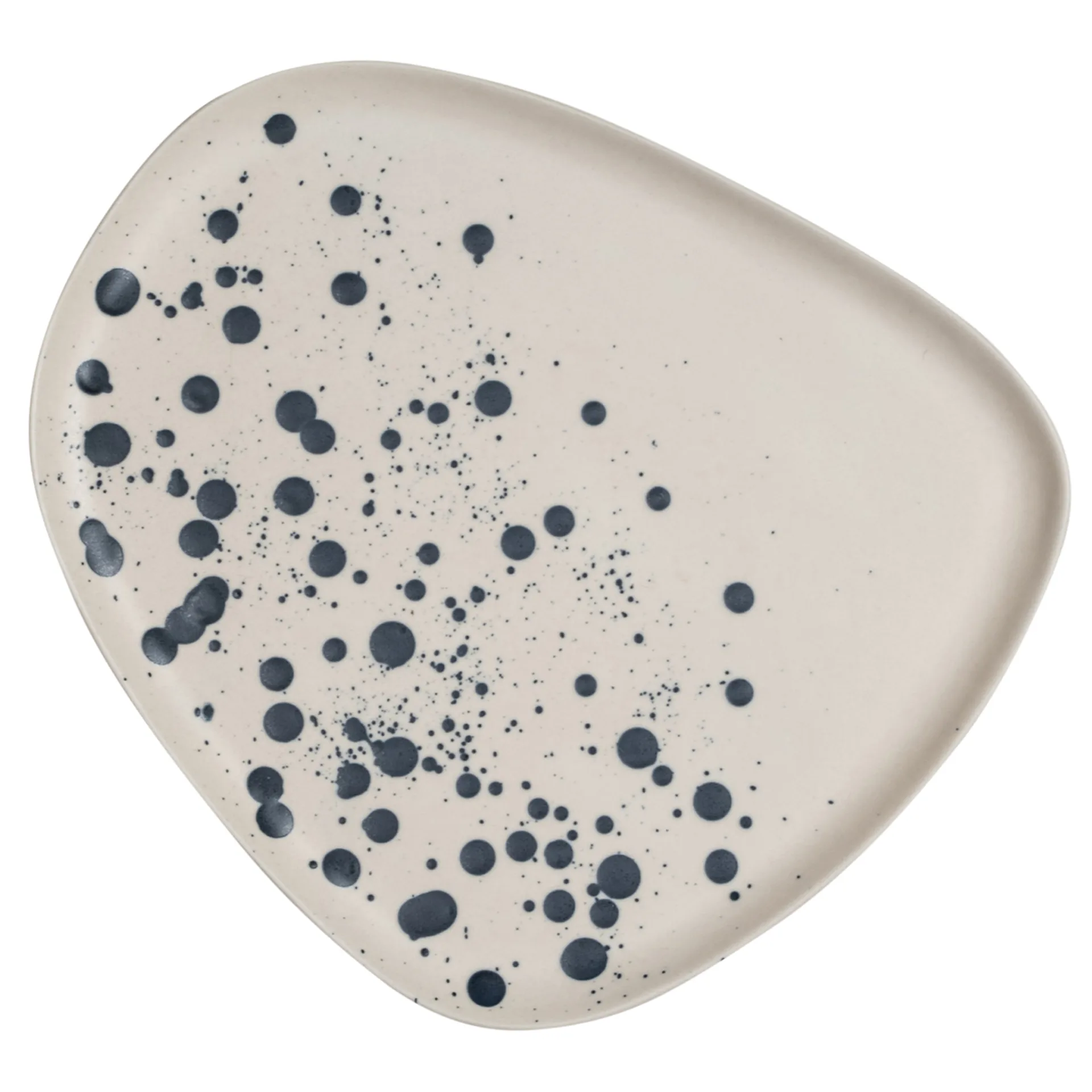 Assiette Dottie 21 cm, Noir-blanc Byon