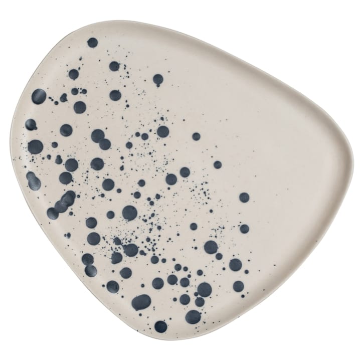 Assiette Dottie 21 cm, Noir-blanc Byon