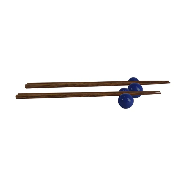 Baguettes Porto avec support, lot de 2 - Bleu - Byon