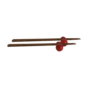 Baguettes Porto avec support, lot de 2 - Rouge - Byon