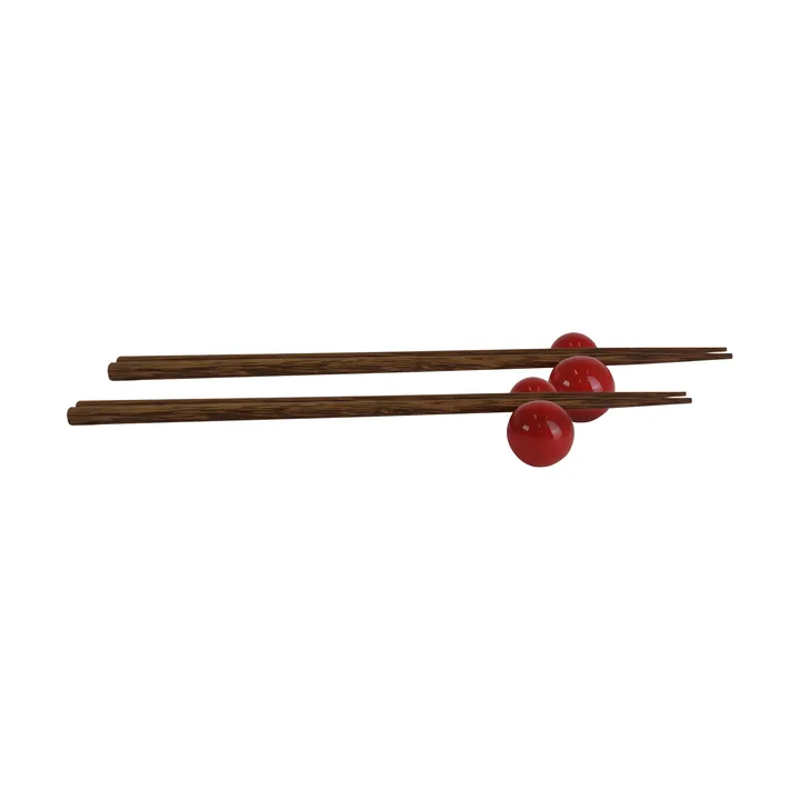 Baguettes Porto avec support, lot de 2 - Rouge - Byon