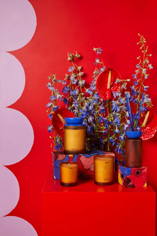 Bâtonnets parfumés Ignite, Amber-bleu Byon