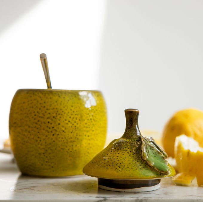 Bol avec couvercle Lemon jam 15,5 cm - Jaune - Byon