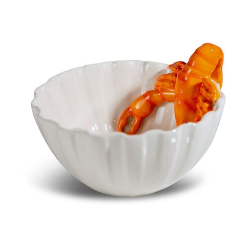 Bol Lobsti Ø 14 cm - Blanc-orange - Byon