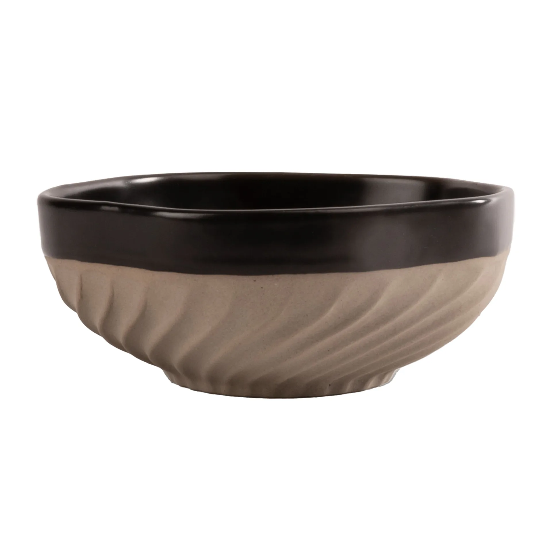 Bol Swirl Ø11 cm, Noir-beige Byon