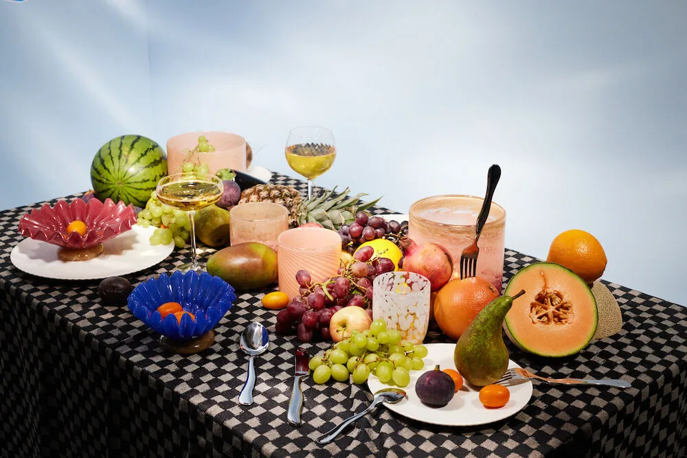 Bougeoir Calore XS Ø10 cm, Rose-beige-bordeaux Byon