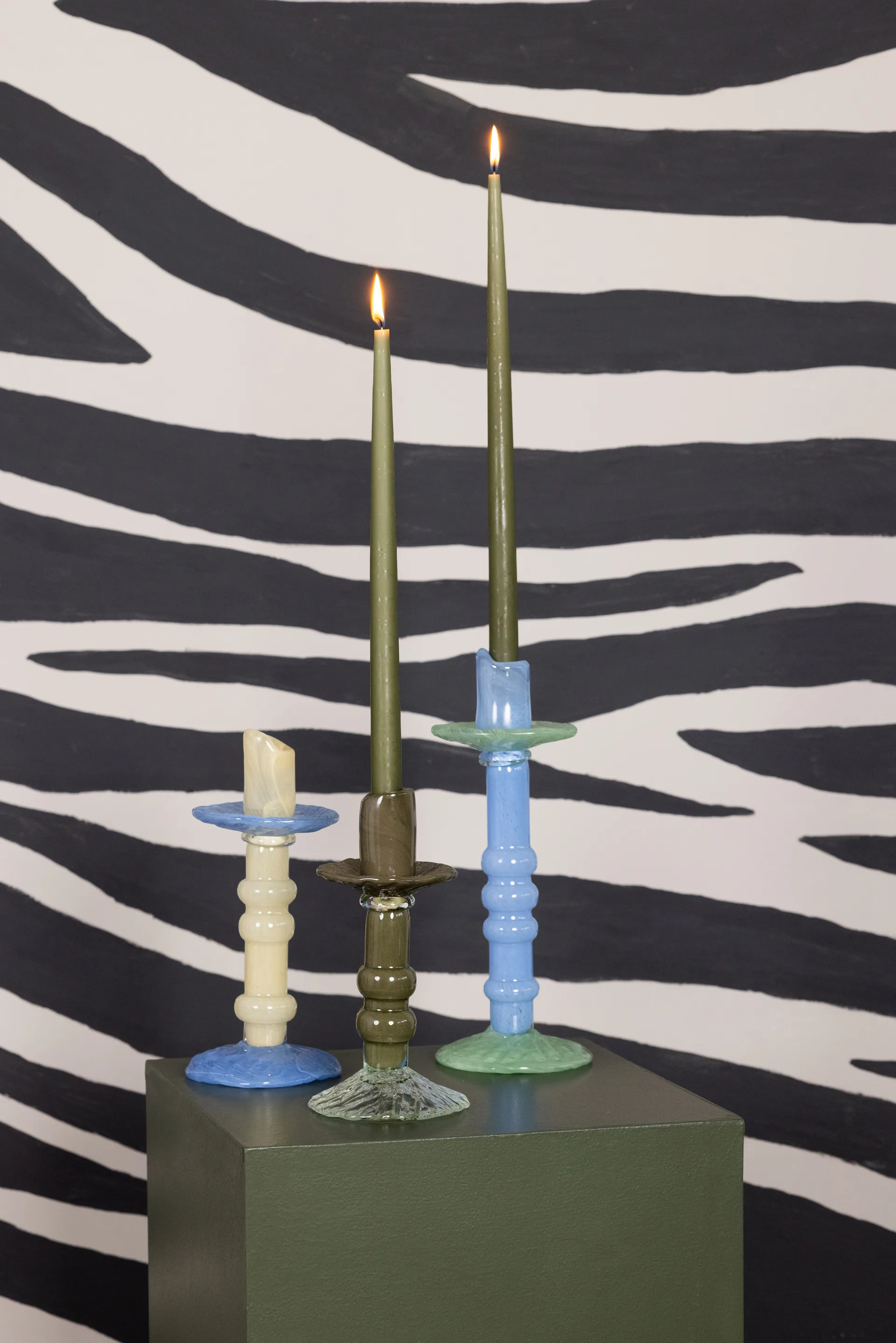 Bougeoir Lara S 22 cm, Vert-clair Byon