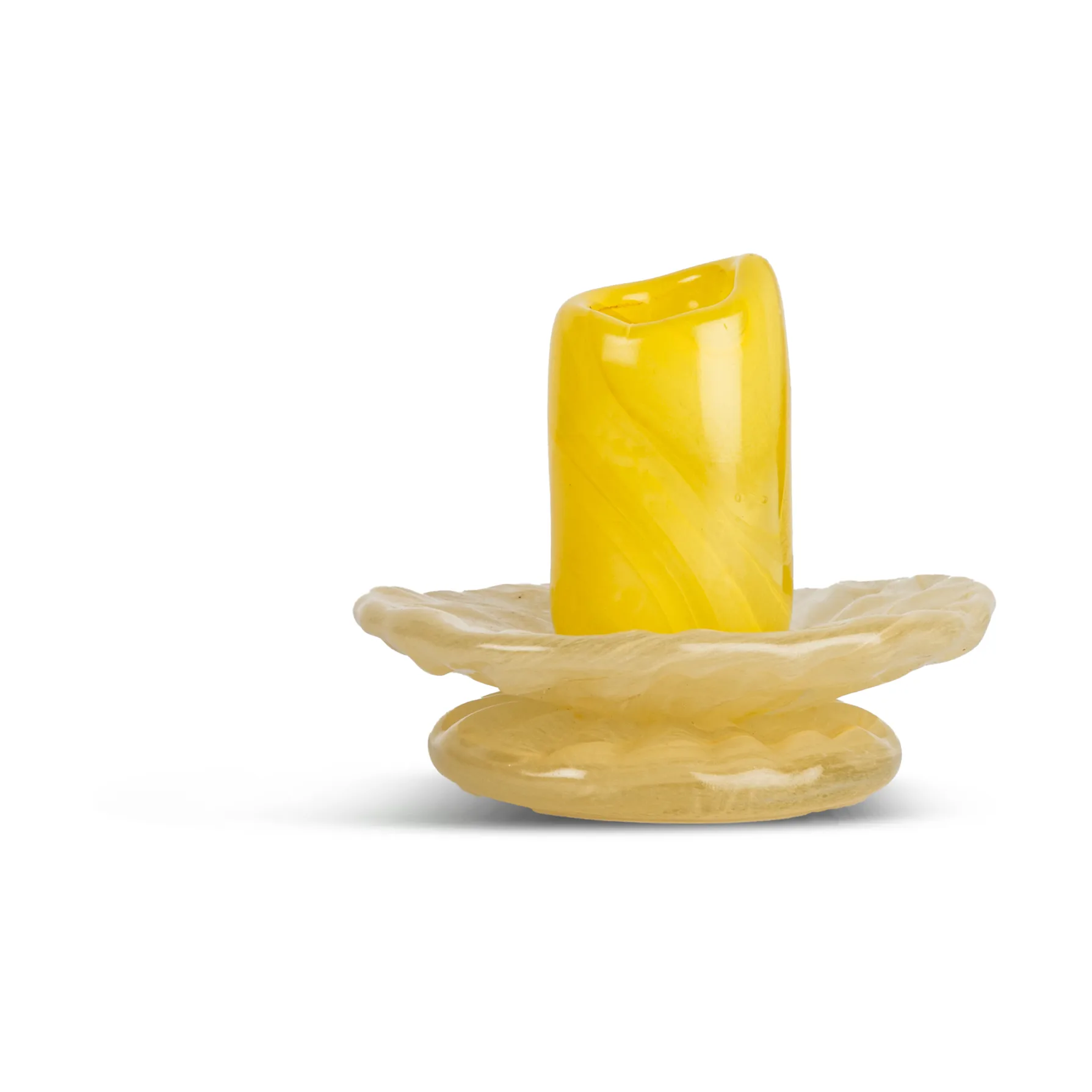 Bougeoir Lara XS 9 cm, Jaune-beige clair Byon