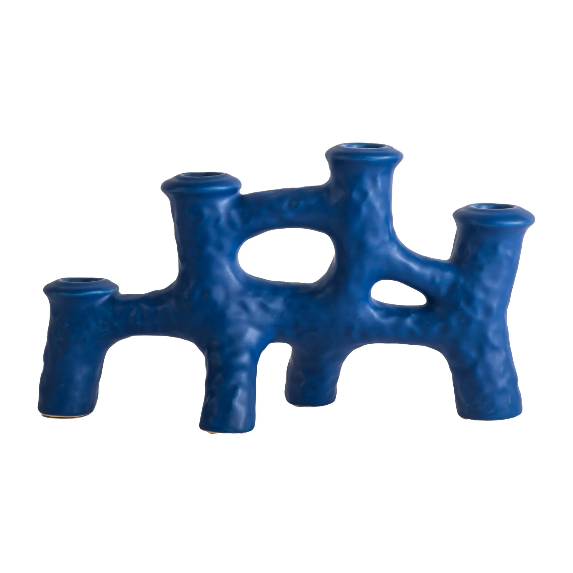 Bougeoir Luca 12x30 cm, Bleu Byon