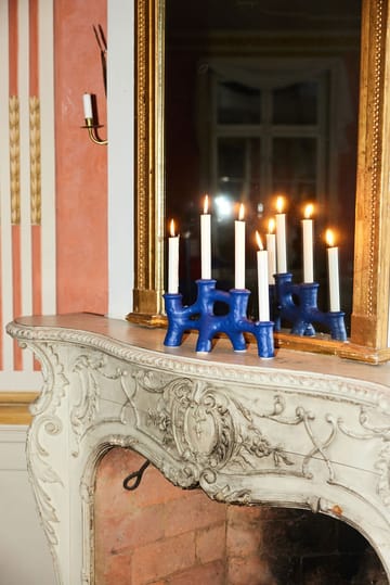 Bougeoir Luca 12x30 cm - Bleu - Byon