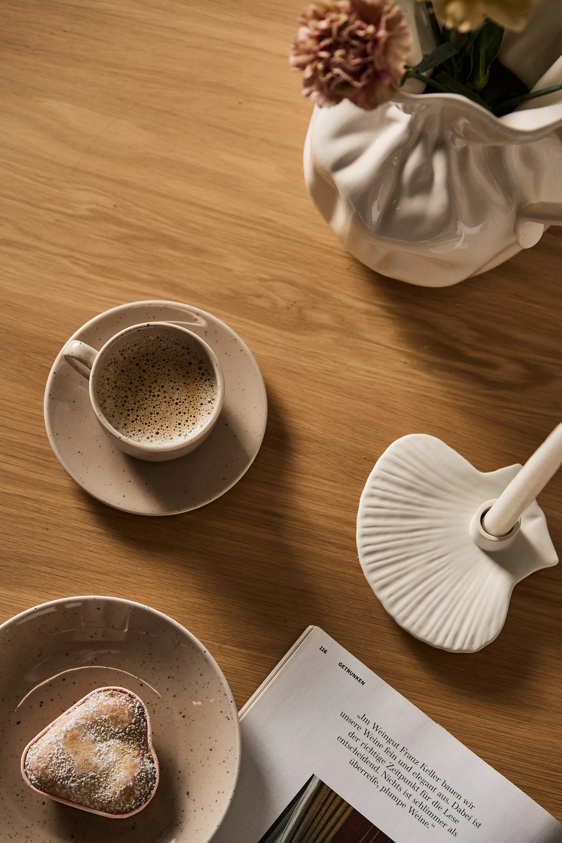 Bougeoir Shell 15,5cm, White Byon