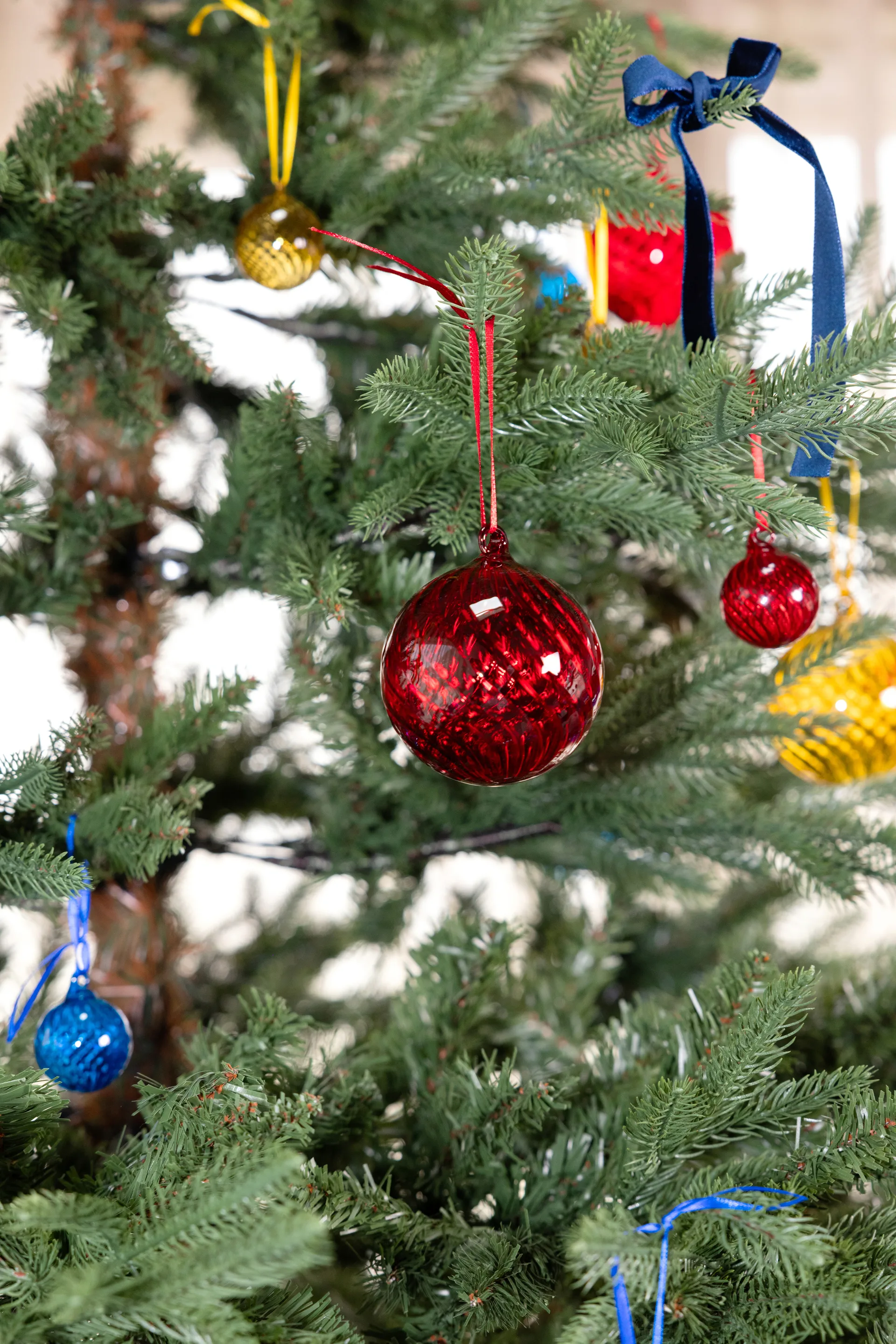 Boule de sapin Opacity M Ø8 cm, 2 pièces, Rouge Byon