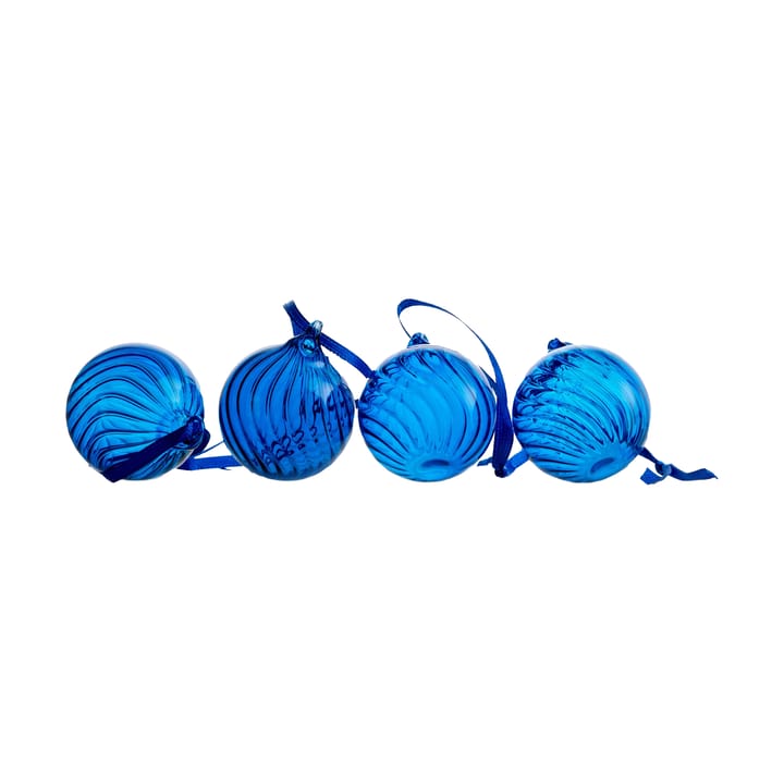 Boule de sapin Opacity XS Ø4 cm, 2 pièces - Bleu - Byon