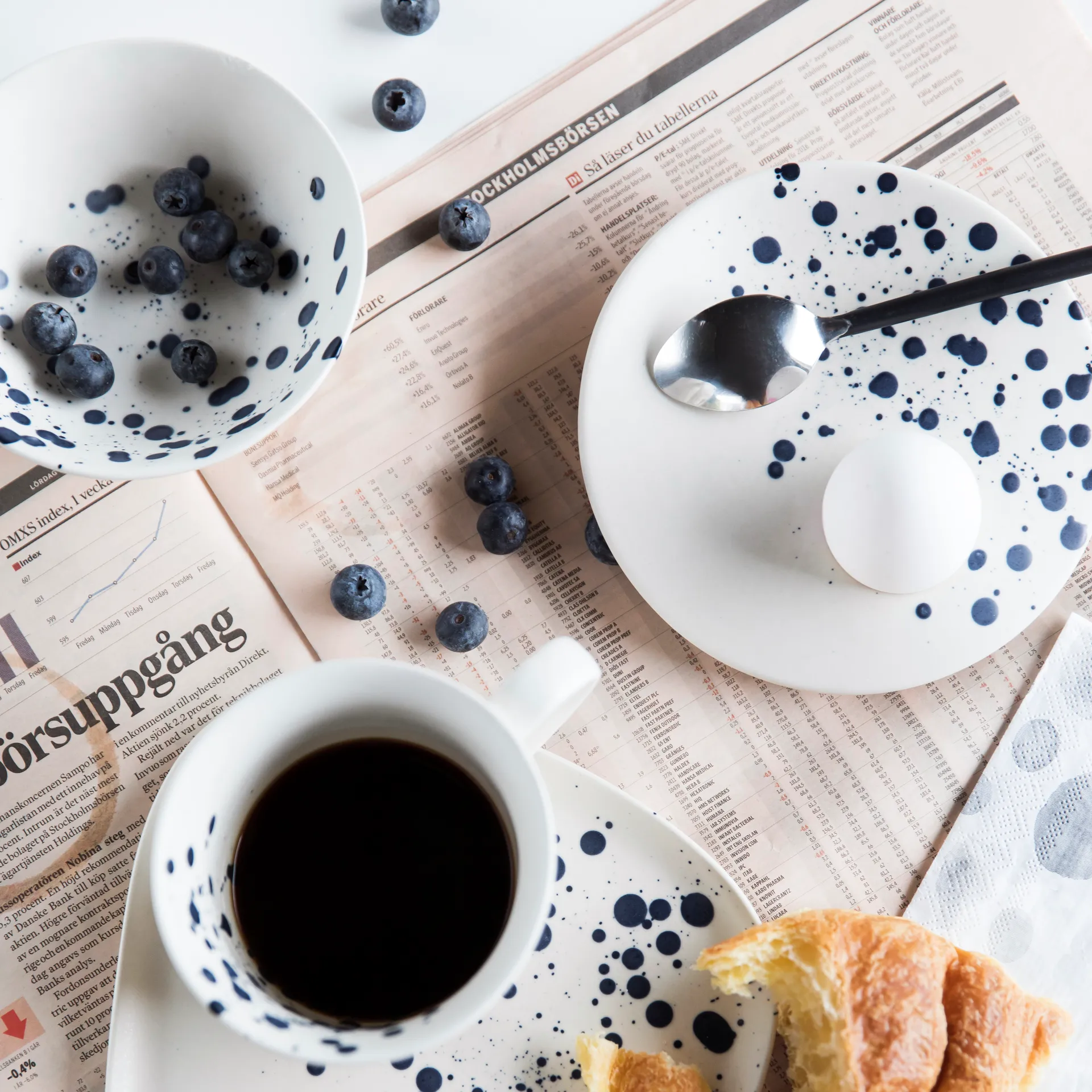 Coquetier Dottie, Noir-blanc Byon